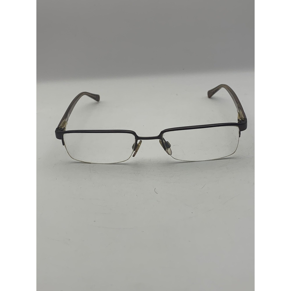 Burberry Eyeglasses 54-17-140 Brown Tortoise Half Rim Rectangular Frame Only